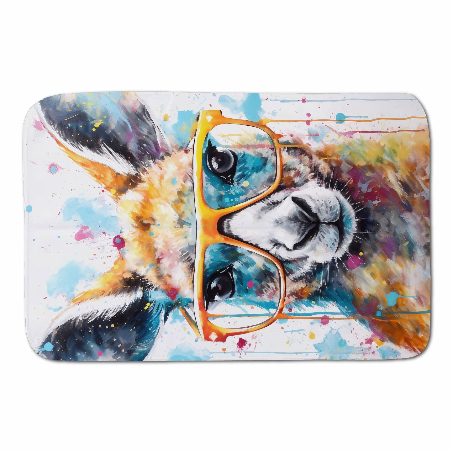 Splashart Kangaroo In Glasses Sherpa Blanket
