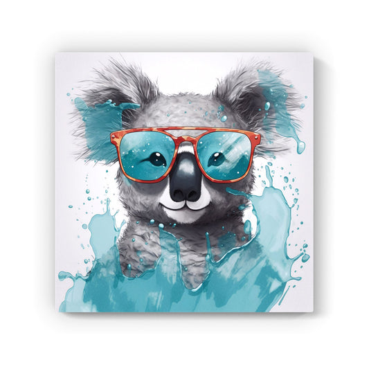 Splashart Koala In Glasses Canvas