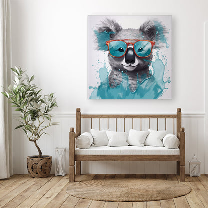 Splashart Koala In Glasses Canvas