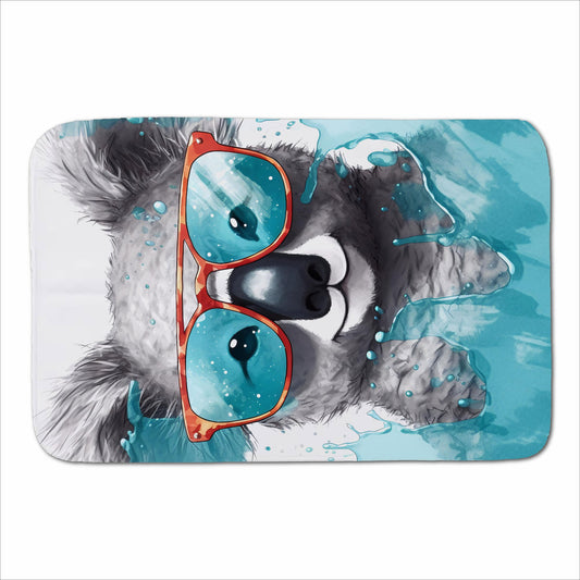 Splashart Koala In Glasses Sherpa Blanket