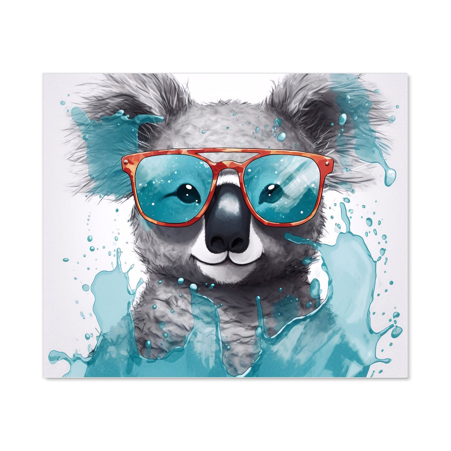 Splashart Koala In Glasses Kitchen Splashback
