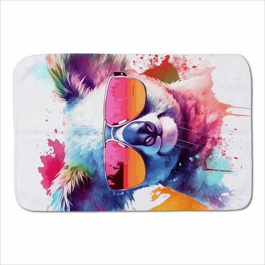 Colourful Splashart Koala In Glasses Sherpa Blanket