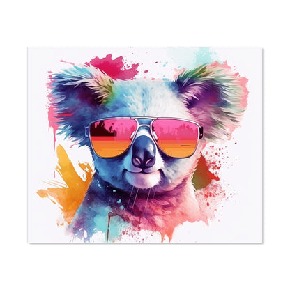 Colourful Splashart Koala In Glasses Kitchen Splashback