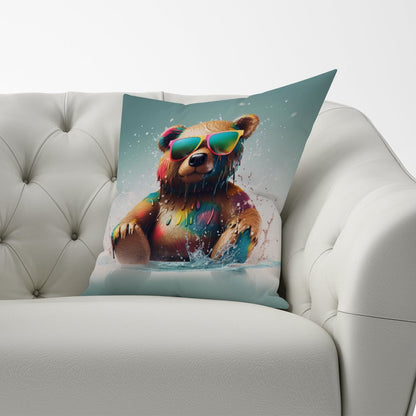 Splashart Bear In Glasses Cushions
