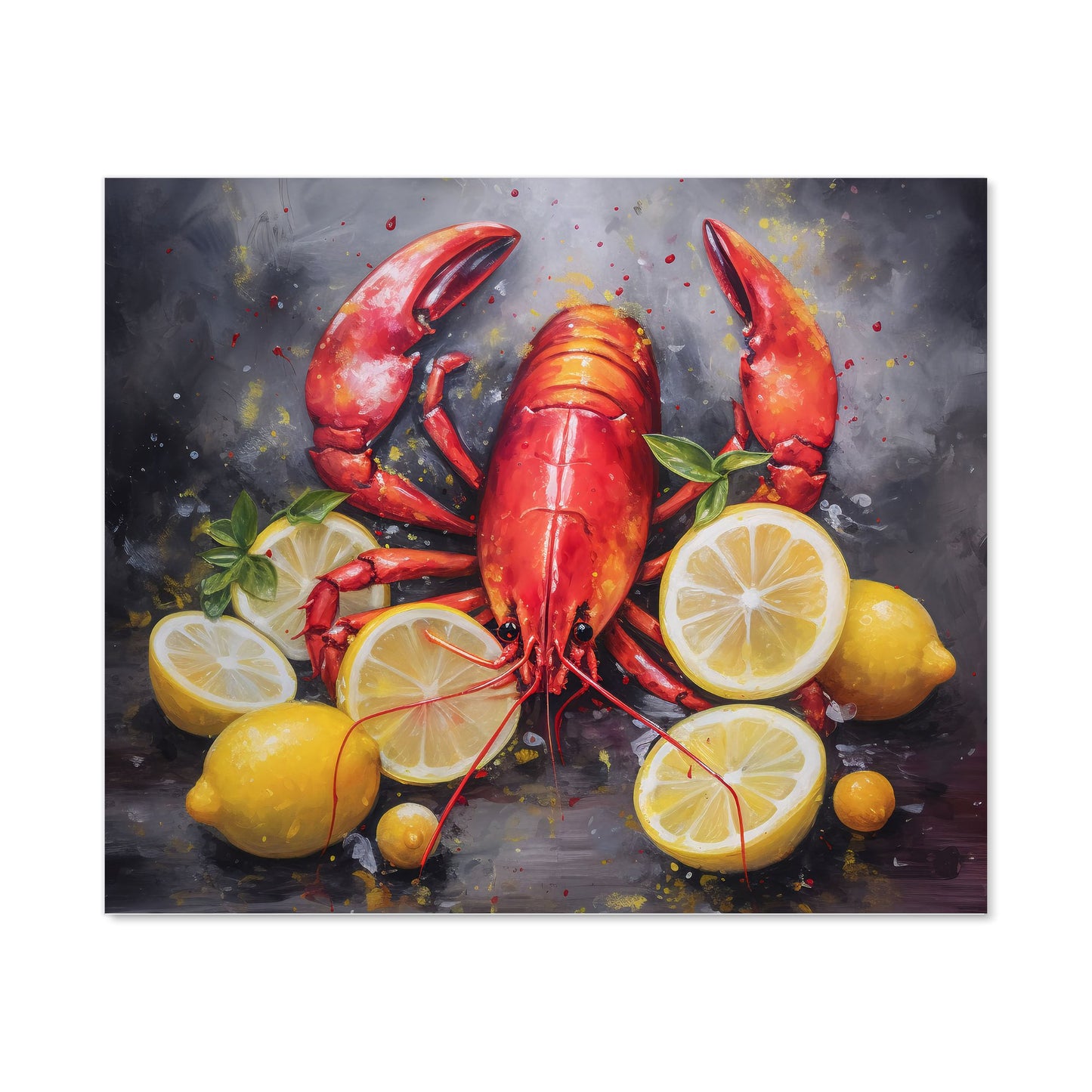 Lobster And Lemons Kitchen Splashback