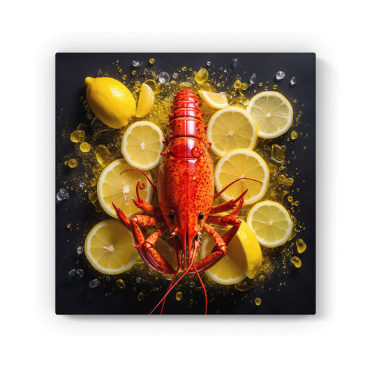 Lobster On Lemons Canvas