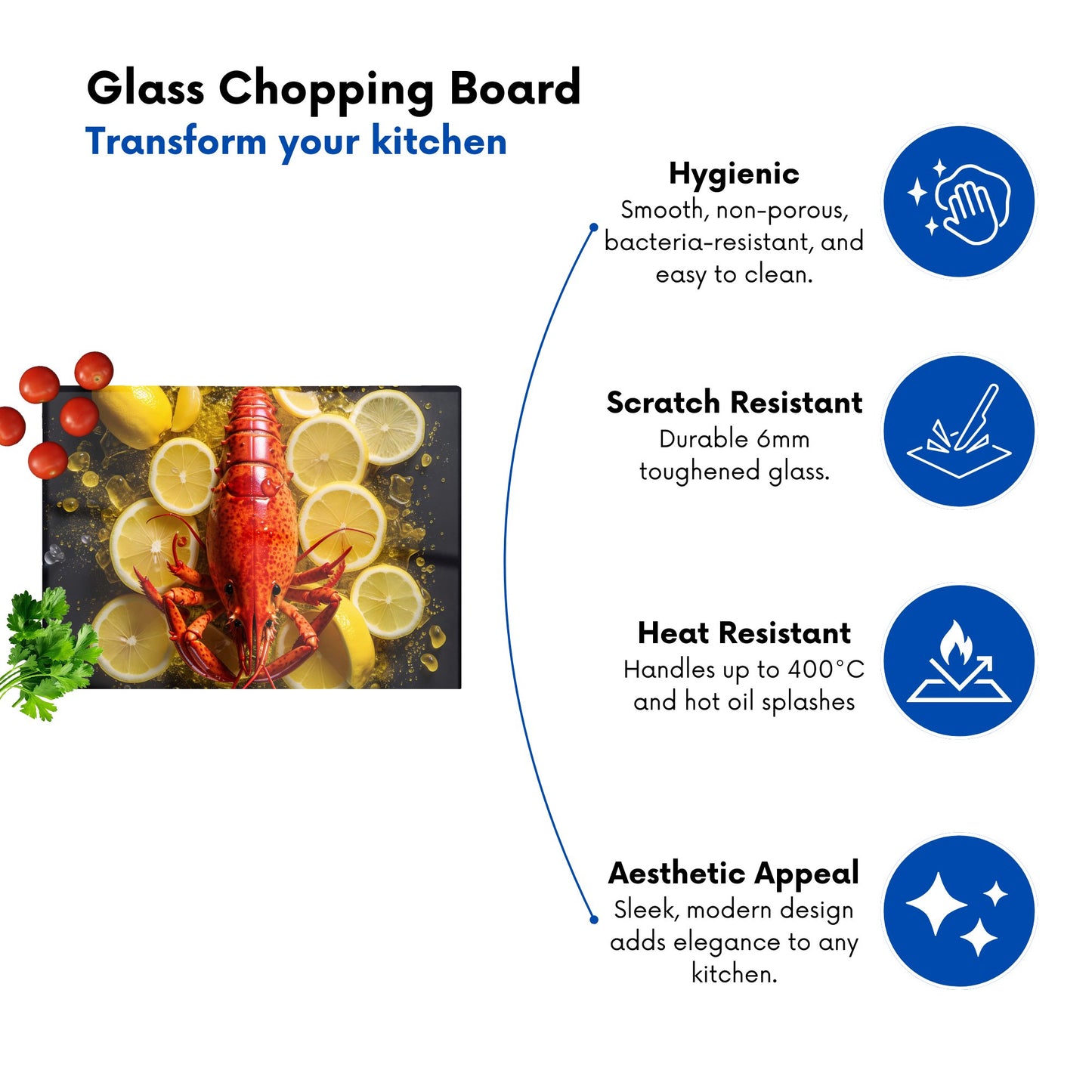 Lobster On Lemons Chopping Board