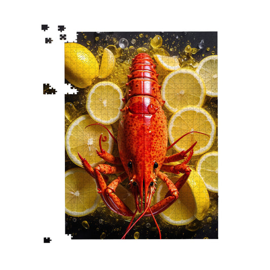 Lobster On Lemons Jigsaw Puzzle