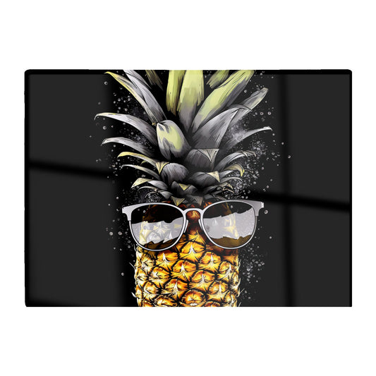 Splashart Pineapple In Glasses Chopping Board
