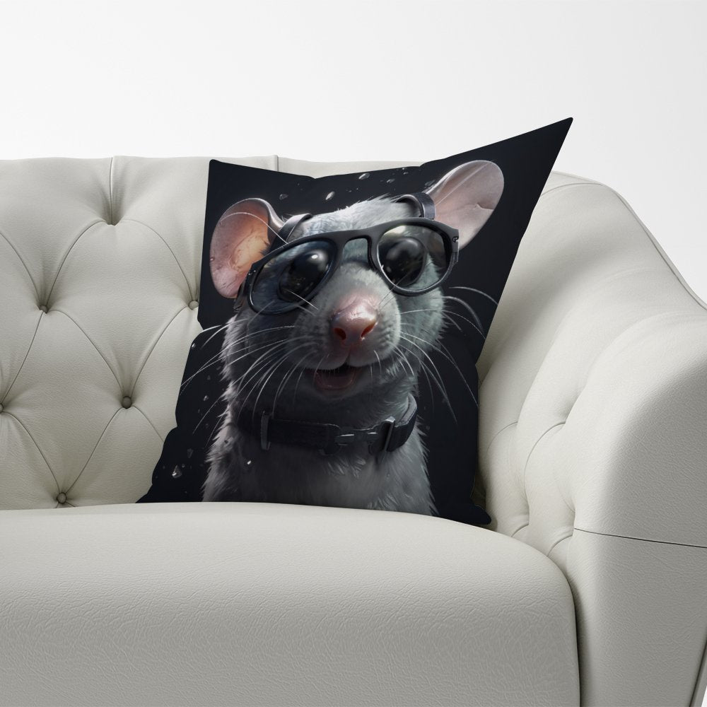 Splashart Rat In Glasses Cushions