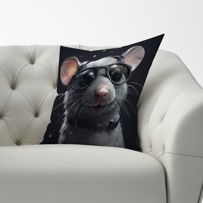 Splashart Rat In Glasses Cushions