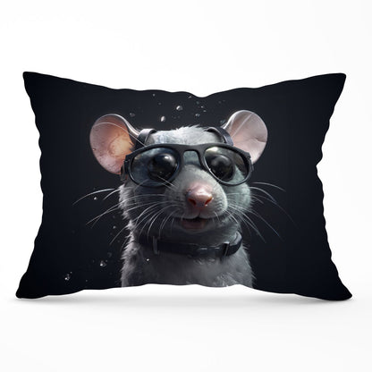 Splashart Rat In Glasses Cushions