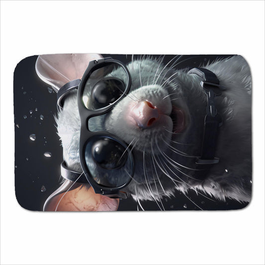 Splashart Rat In Glasses Sherpa Blanket