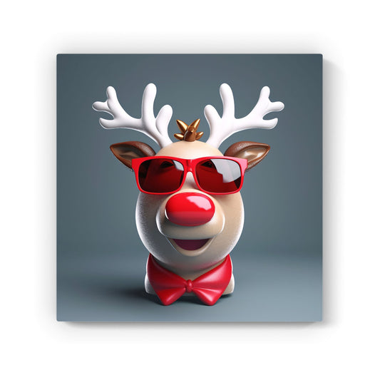 Rudolph In Red Glasses Canvas