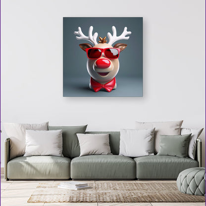 Rudolph In Red Glasses Canvas