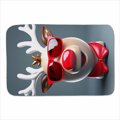 Rudolph In Red Glasses Sherpa Blanket