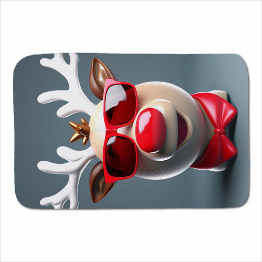 Rudolph In Red Glasses Sherpa Blanket