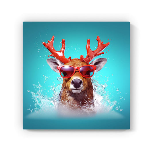 Rudolph With Reed Antlers Canvas