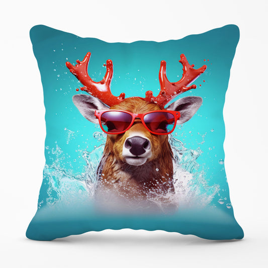 Rudolph With Reed Antlers Cushions