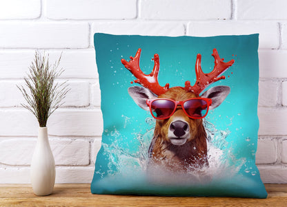 Rudolph With Reed Antlers Cushions