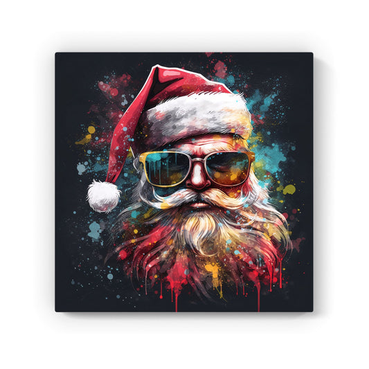 Splashart Santa Claus In Glasses Canvas