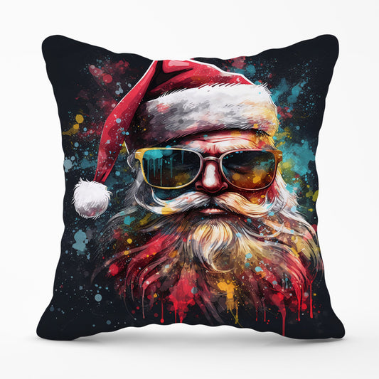 Splashart Santa Claus In Glasses Cushions