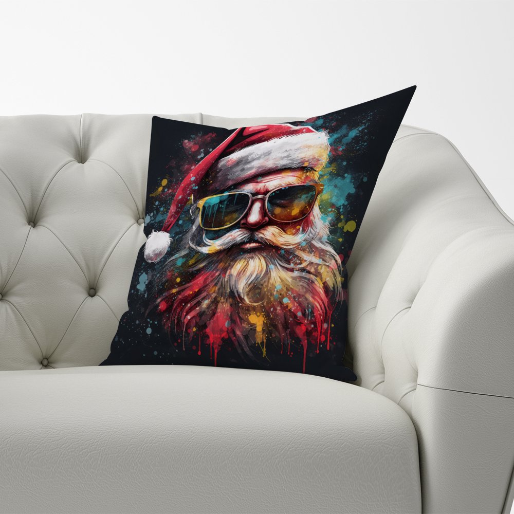 Splashart Santa Claus In Glasses Cushions