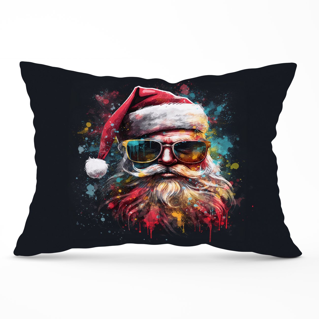 Splashart Santa Claus In Glasses Cushions