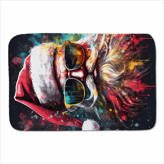 Splashart Santa Claus In Glasses Sherpa Blanket