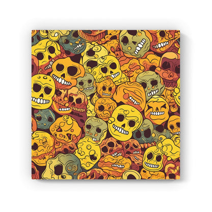 Autumnal Skulls Pattern Canvas