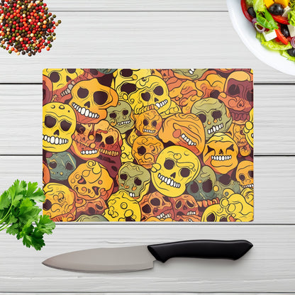 Autumnal Skulls Pattern Chopping Board