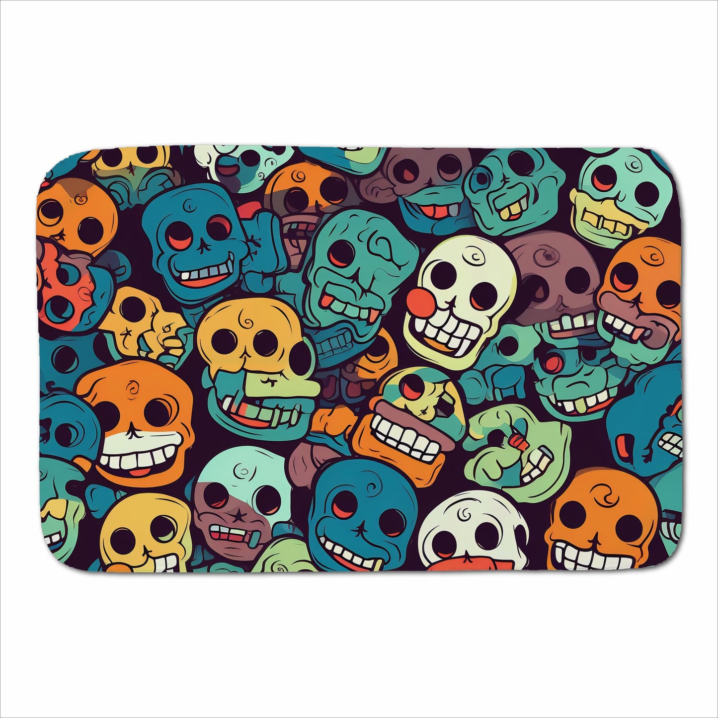 Smiling Skulls Pattern Sherpa Blanket