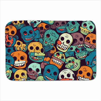 Smiling Skulls Pattern Sherpa Blanket