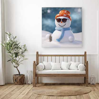 Smily Snowman Canvas