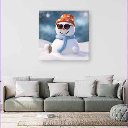 Smily Snowman Canvas