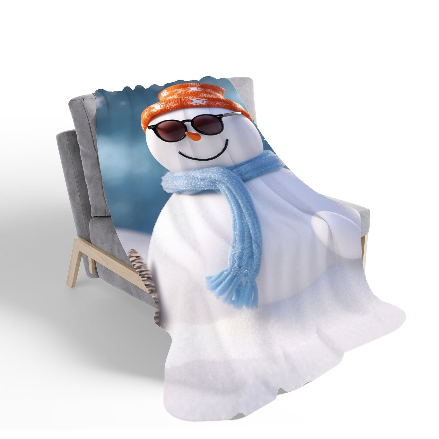Smily Snowman Sherpa Blanket