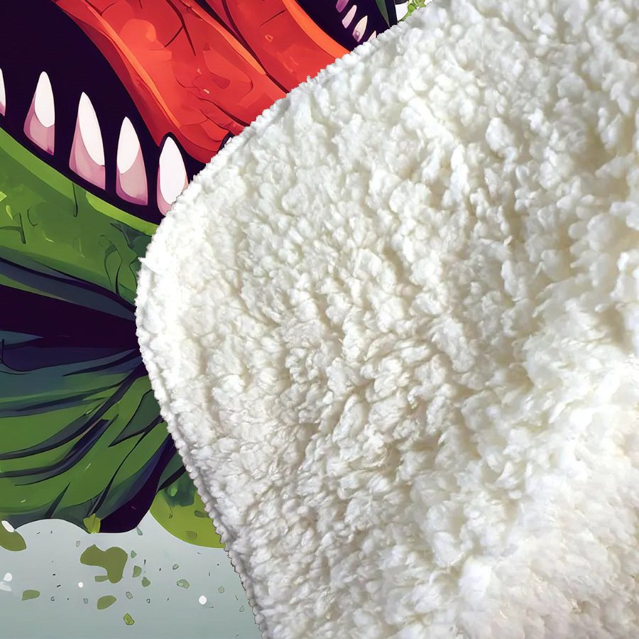 Laughing T-Rex Sherpa Blanket