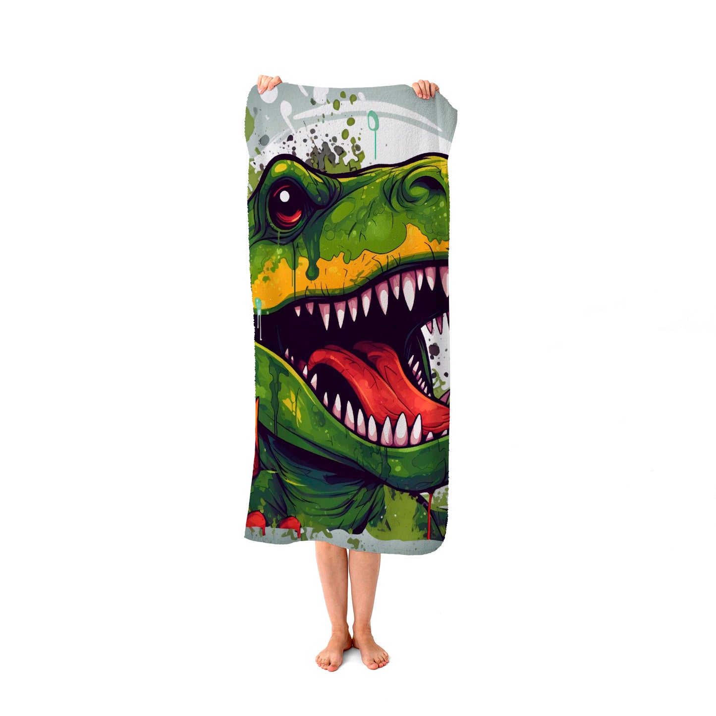 Laughing T-Rex Beach Towel