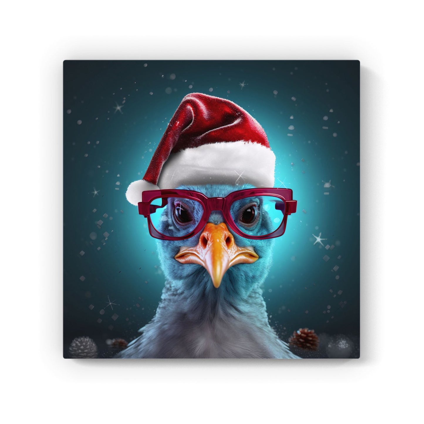 Turkey Wearing A Santa Hat Canvas