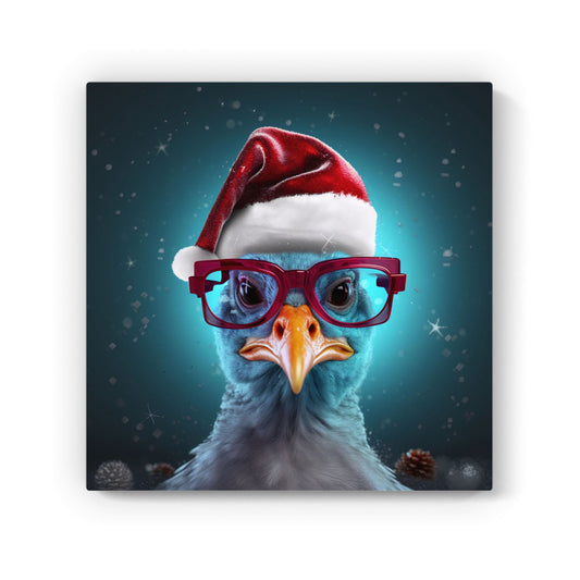 Turkey Wearing A Santa Hat Canvas