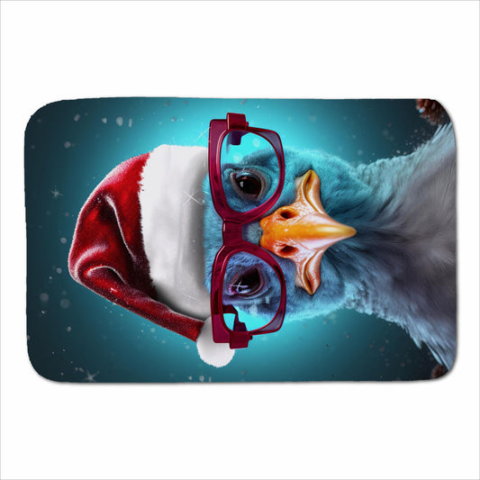 Turkey Wearing A Santa Hat Sherpa Blanket