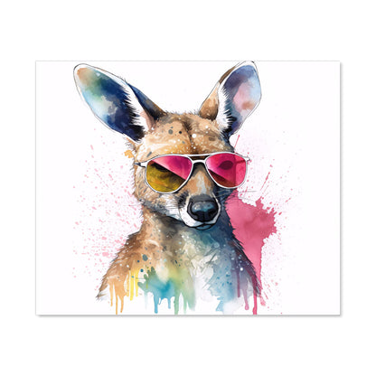 Wallaby In Pink Glasses Kitchen Splashback