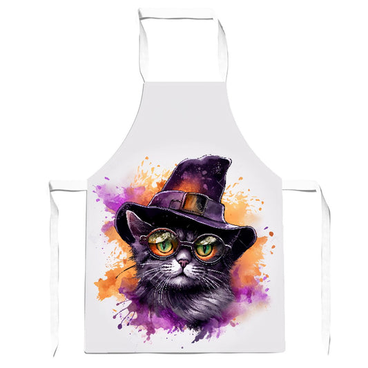 Splashart Longhaired Witches Cat Apron