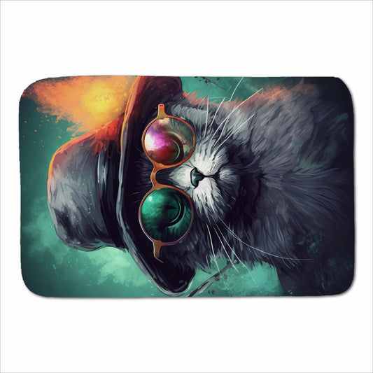 Fiery Cat In A Hat Sherpa Blanket