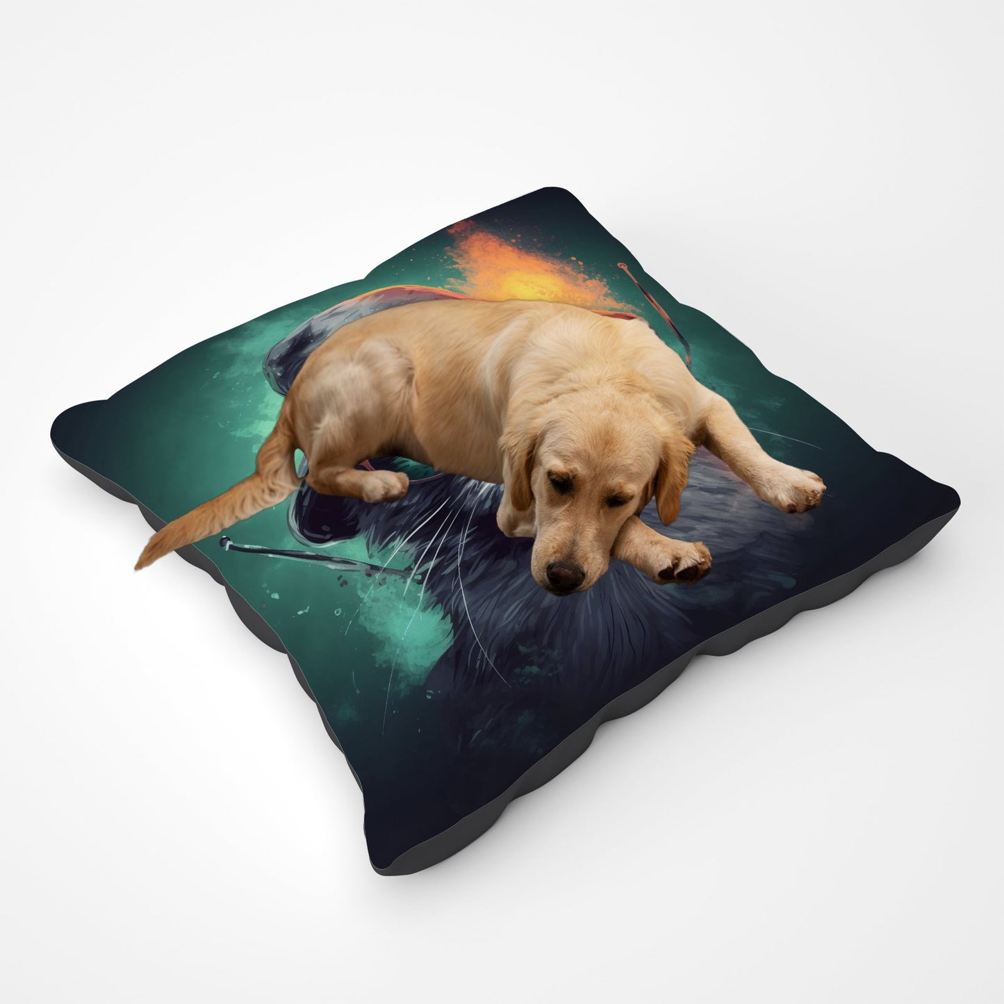 Fiery Cat In A Hat Pet Bed