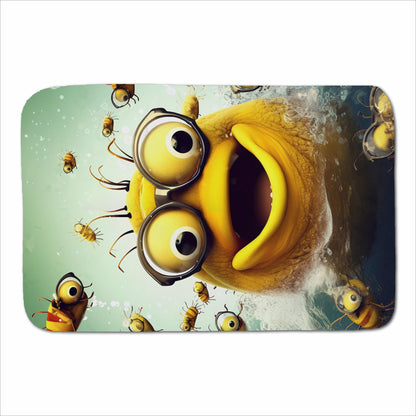 Happy Worm And Bees Splashart Sherpa Blanket