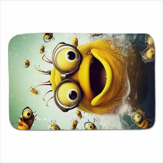 Happy Worm And Bees Splashart Sherpa Blanket