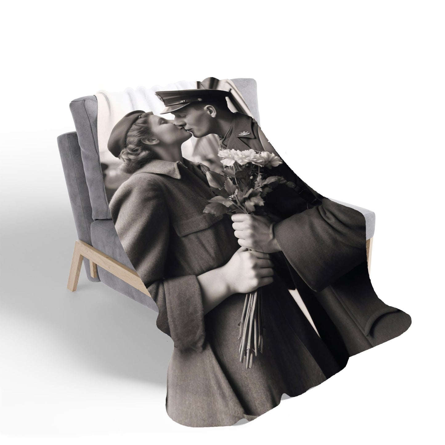 A Kiss Goodbye Sherpa Blanket