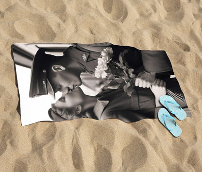 A Kiss Goodbye Beach Towel