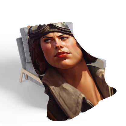 Female Pilot Sherpa Blanket